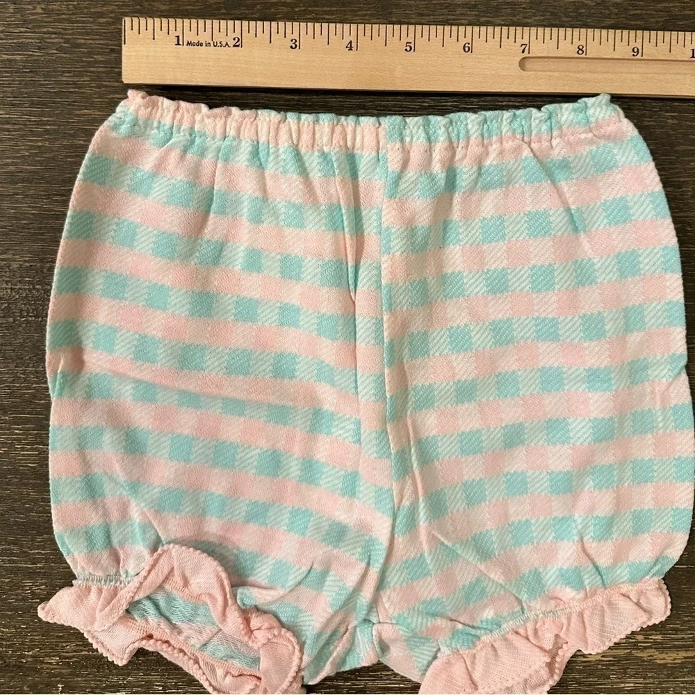VTG Carter’s 60s/70s Baby/Toddler 4T Set Girls Gingham Summer Outfit Pink Blue